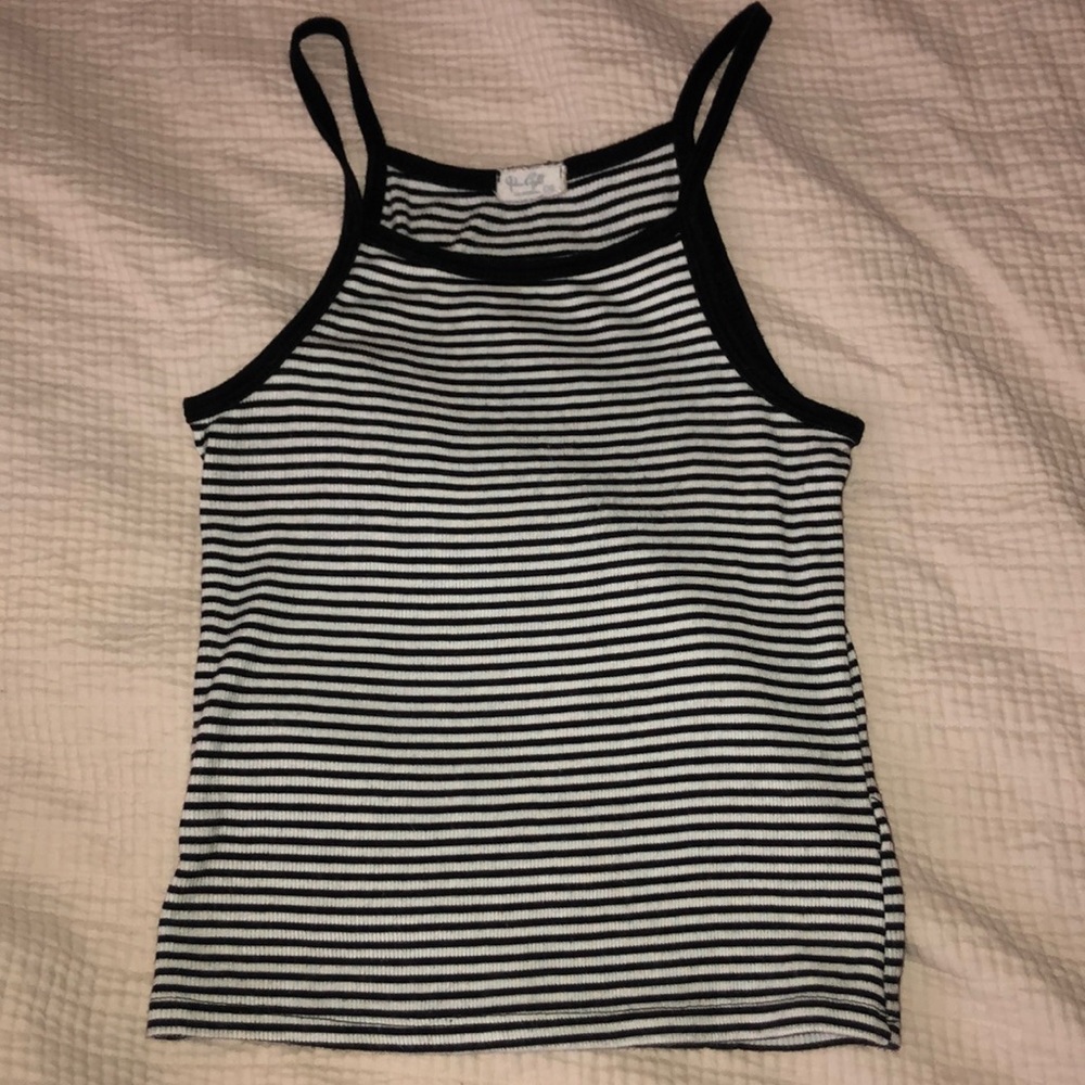 Black & white stripped tank